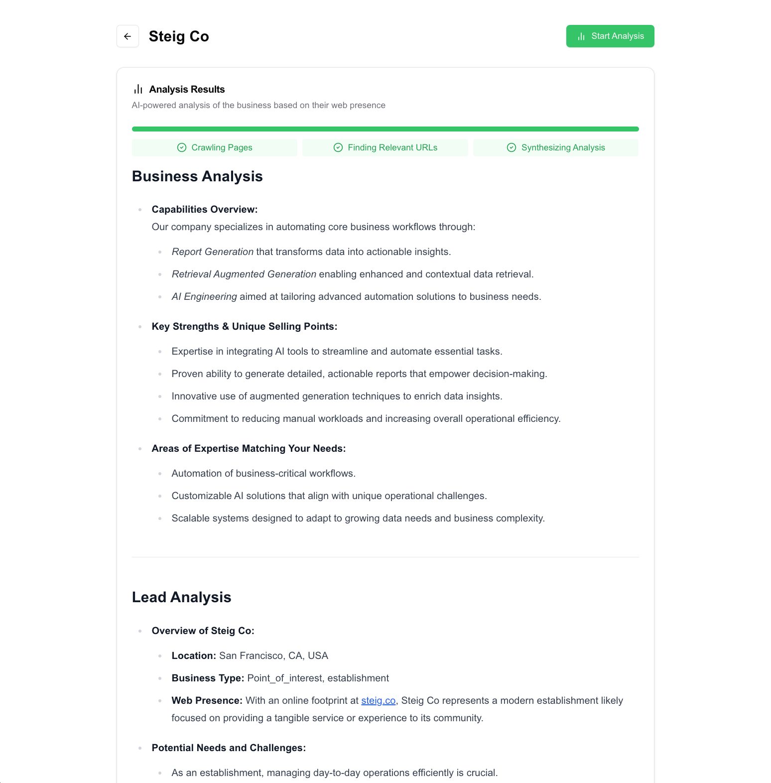 Bild zeigt Proposal Generation KI Tool
